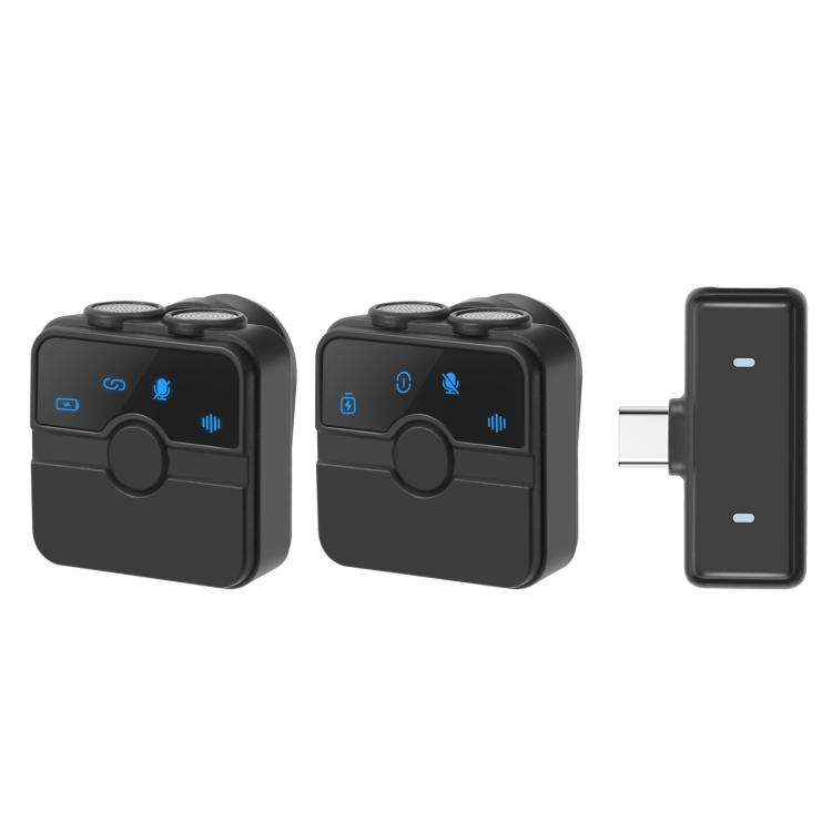 Микрофон беспроводной петличный Puluz PU3156B выход Type-C 2 микрофона с кейсом (2633538989)