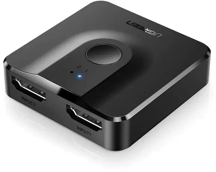 Переключатель HDMI двунаправленный Ugreen CM217 4K/60Hz 2x1 или 1x2 Черный (9/820)