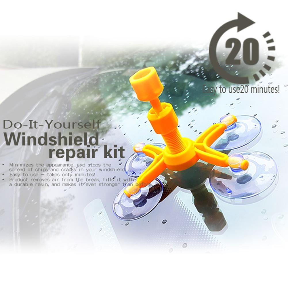 Набор для ремонта лобового стекла Windshield repair kit от трещин и сколов Orange (1009952) - фото 3