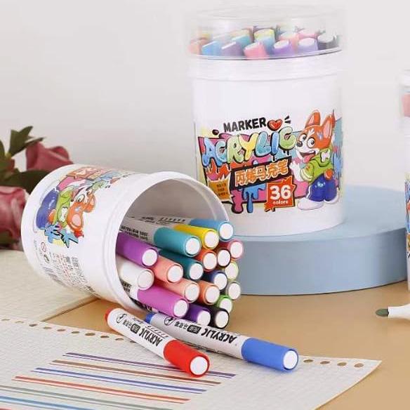 Маркеры акриловые пигментные Water Color Pen в ведре 36 шт. (253) - фото 3 Маркеры акриловые пигментные Water Color Pen в ведре 36 шт. (253) - фото 3