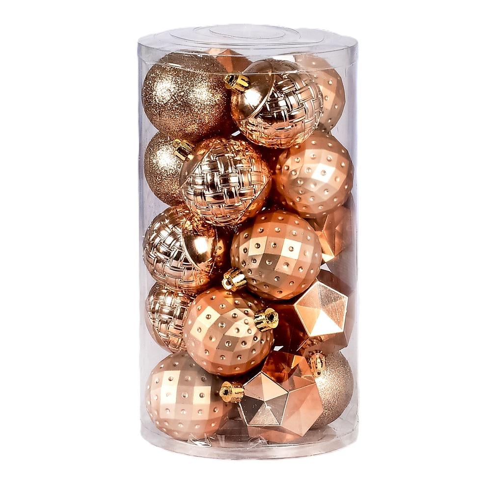 Елочные шарики 9729 пластиковые 6 см 20 шт. (607950)