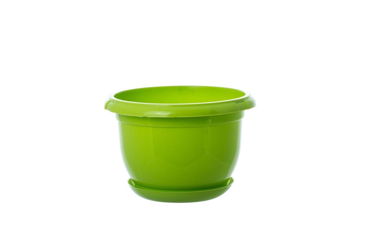 Горщик для квітів Form-Plastic Мальта круглий 4,4 л 24х15 см Ясно зелений