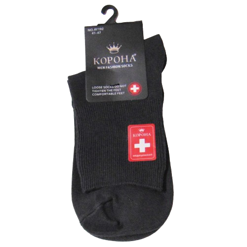 Носки медицинские хлопок Корона 192 р. 41-47 Темно-серый (2186573030) Носки медицинские хлопок Корона 192 р. 41-47 Темно-серый (2186573030)