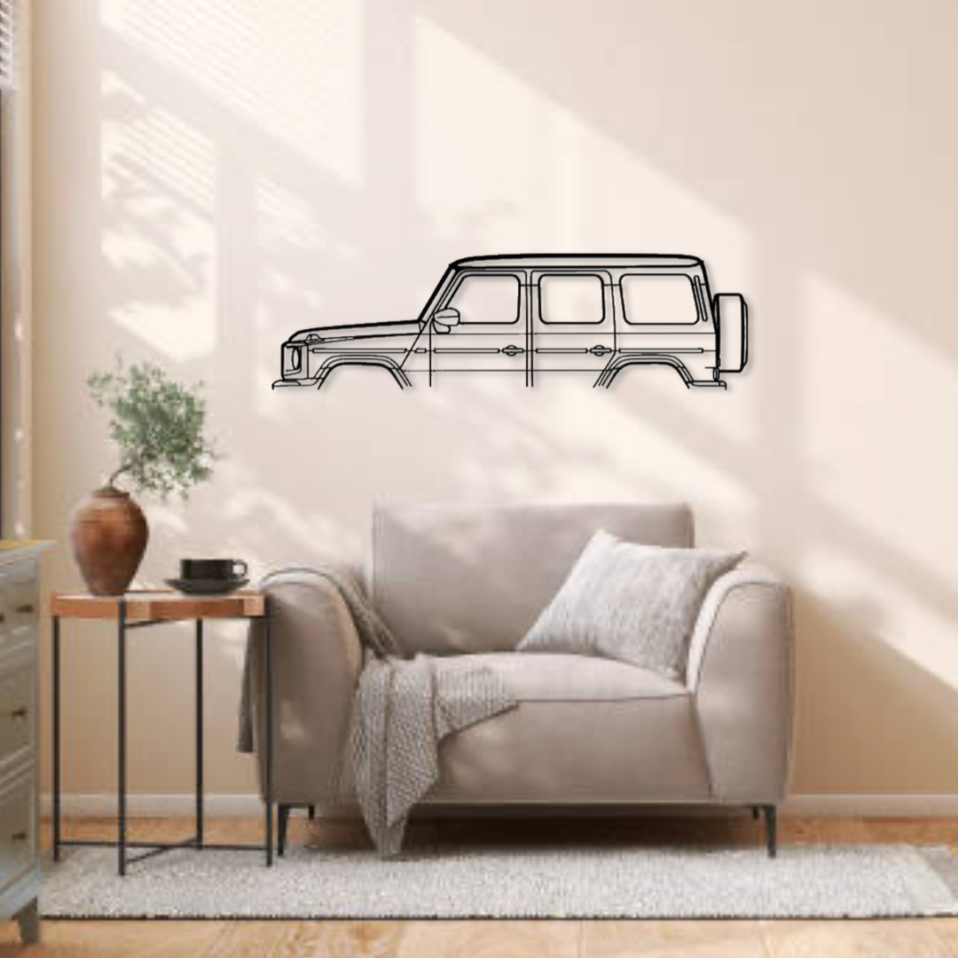 Декор на стену авто Mercedes-Benz G-класс из металла 140 см (auto184)