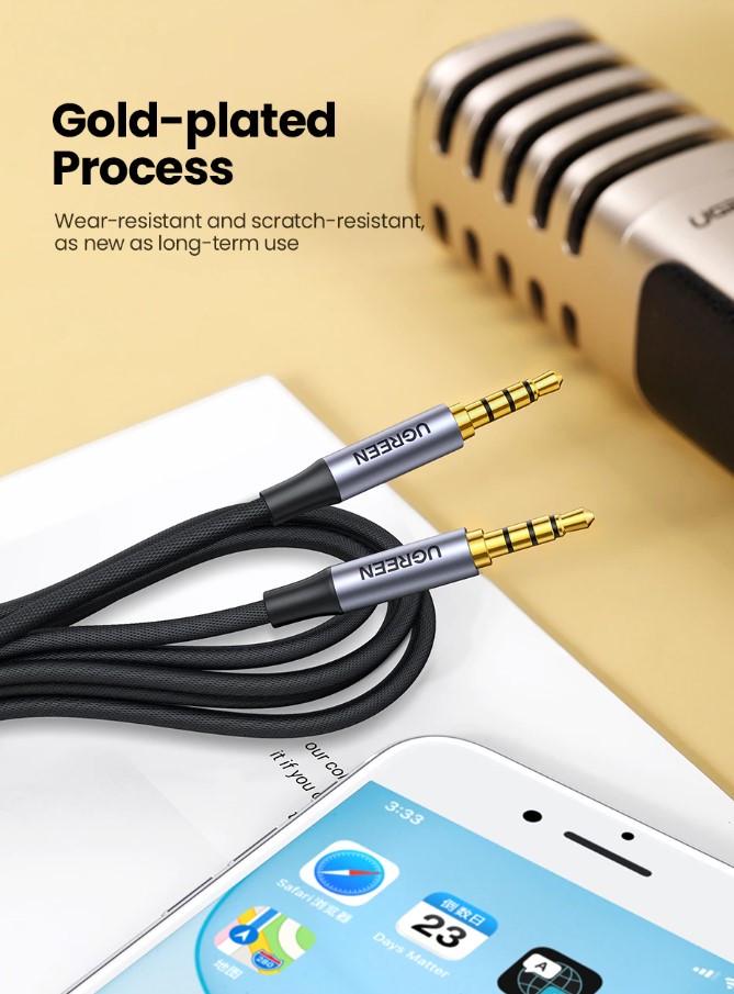 Кабель аудио UGREEN 4 pin TRRS 3,5 мм Hi-Fi профессиональный AUX 1,5 м Black (AV183) - фото 9 Кабель аудио UGREEN 4 pin TRRS 3,5 мм Hi-Fi профессиональный AUX 1,5 м Black (AV183) - фото 9