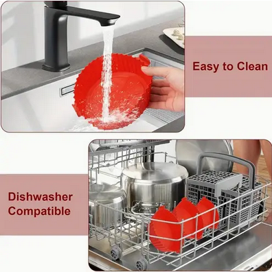 Набор силиконовых форм для аэрогрилей и аэрофритюрниц 6 шт. Красный (SAM-8857) - фото 6 Набор силиконовых форм для аэрогрилей и аэрофритюрниц 6 шт. Красный (SAM-8857) - фото 6