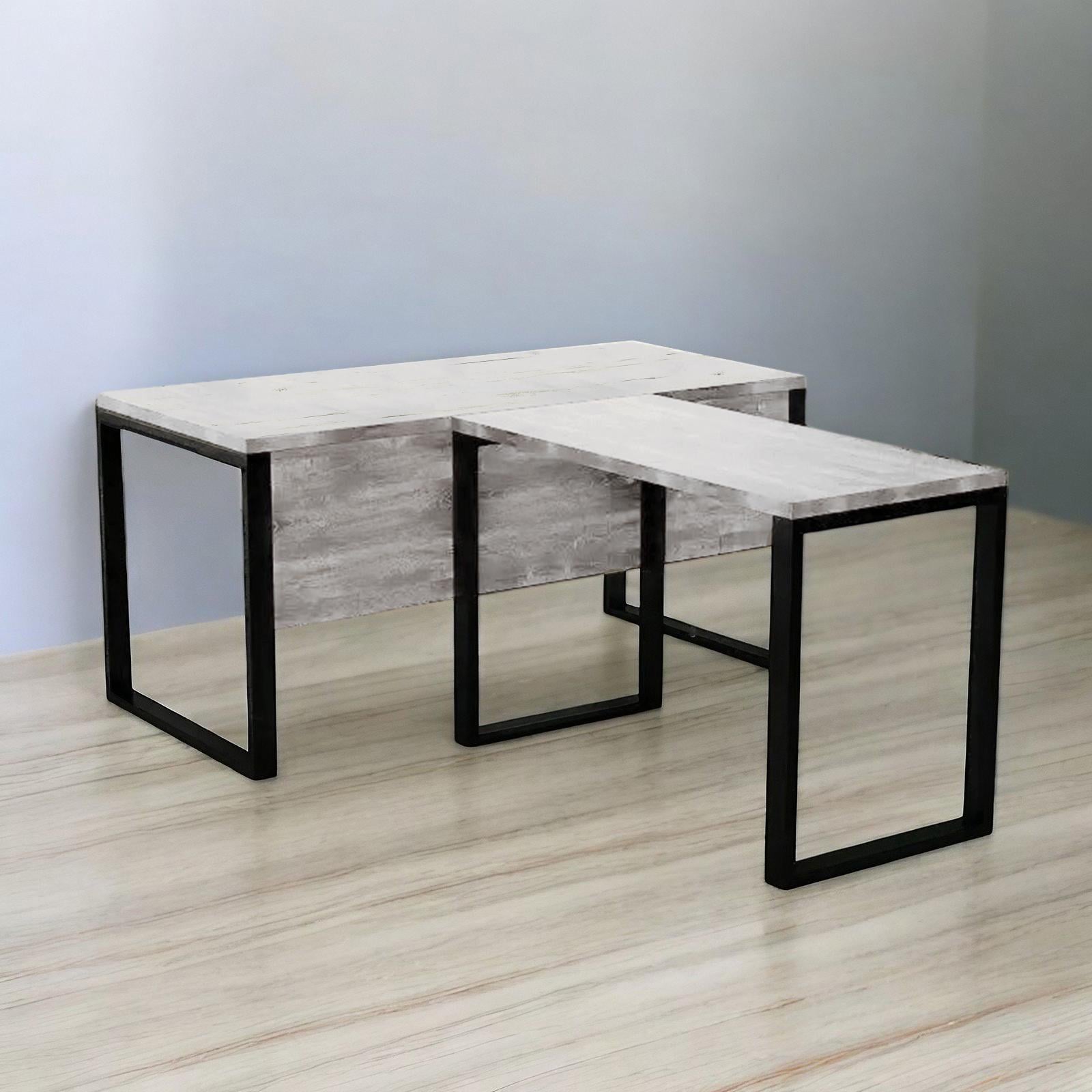 Стол руководителя Tobi Sho LOFT Iceberg СКА/3 столешница 36 мм 1600х2000х765 Дуб крафт белый