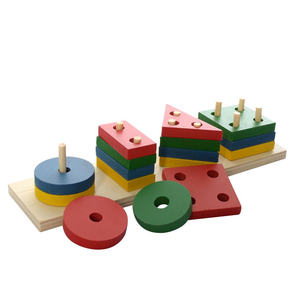 Деревянная игрушка Геометрика 22х7х5 см (MD 0715)