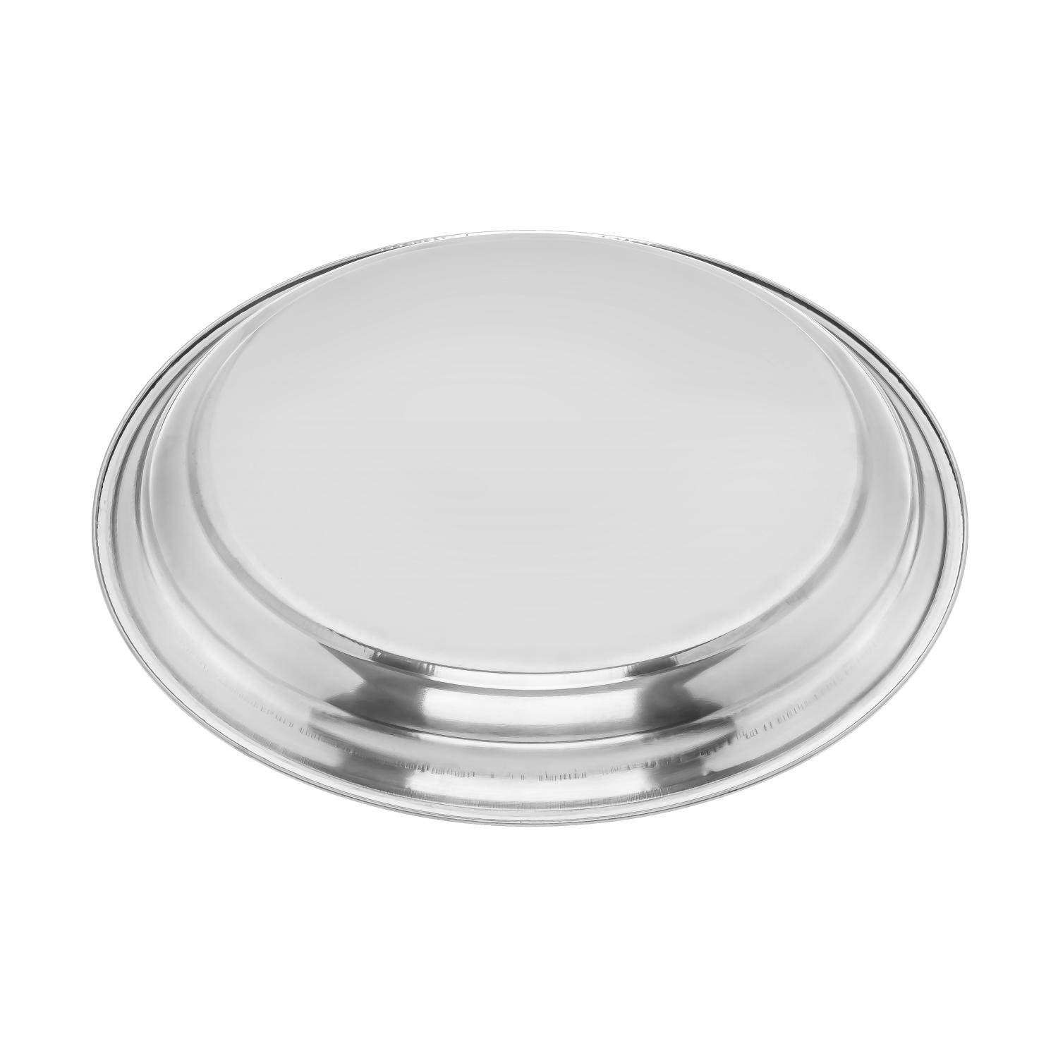 Поднос из нержавеющей стали Interos d 40 см - фото 2