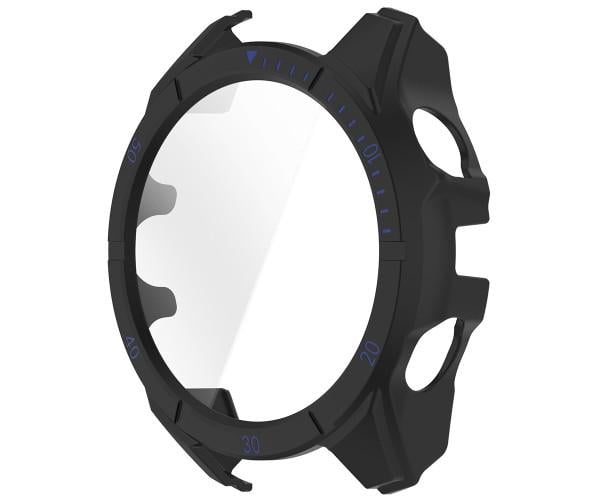 Чехол защитный для Armor Garmin Venu 8 с защитой на экран 47 мм Черно-синий