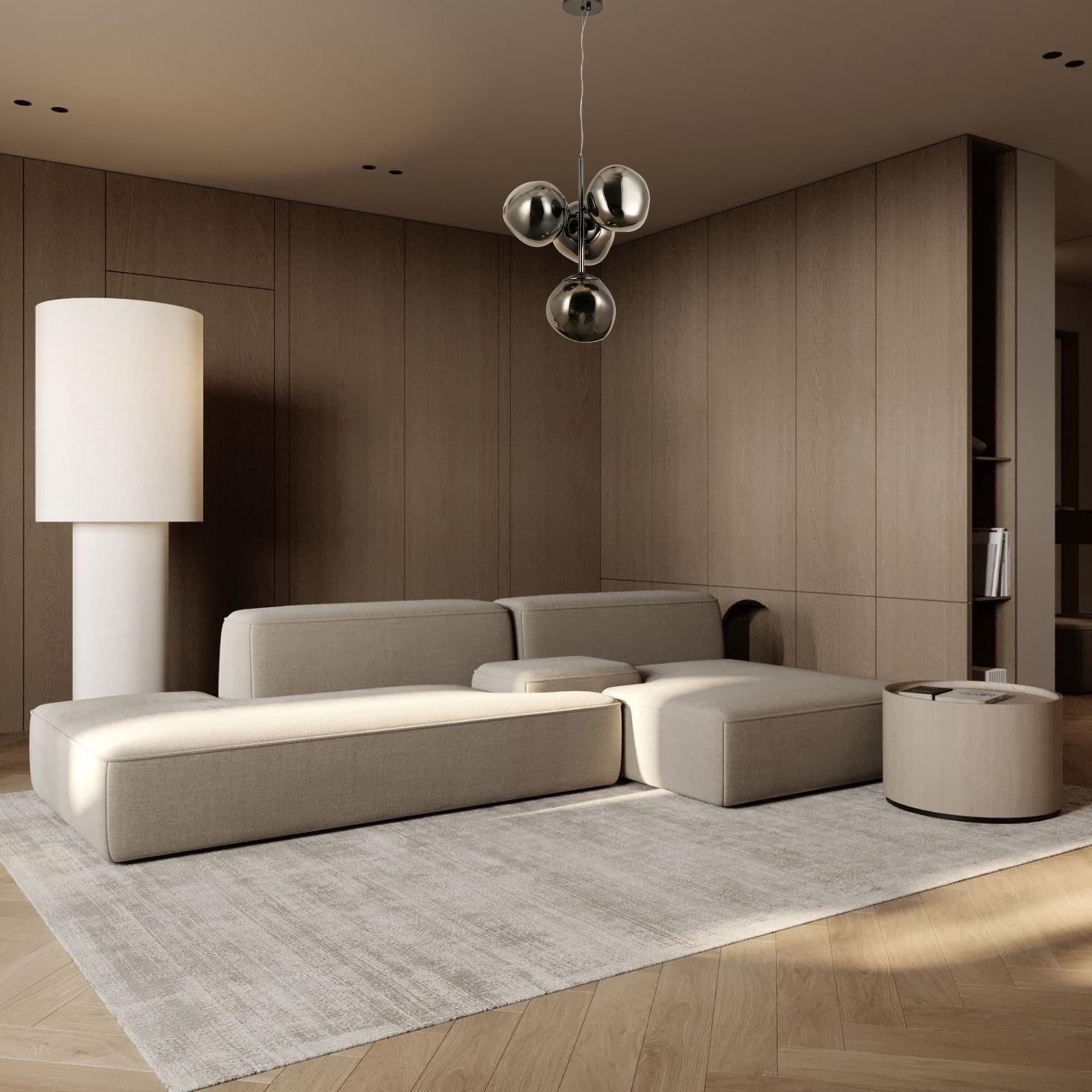 Люстра дизайнерська Melt з плафонами 18 см Графітовий (93-CH01-4) - фото 2 Люстра дизайнерська Melt з плафонами 18 см Графітовий (93-CH01-4) - фото 2