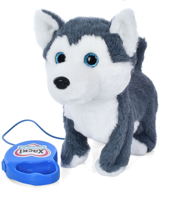 Интерактивная игрушка Хаски на поводке (M 4431-1)