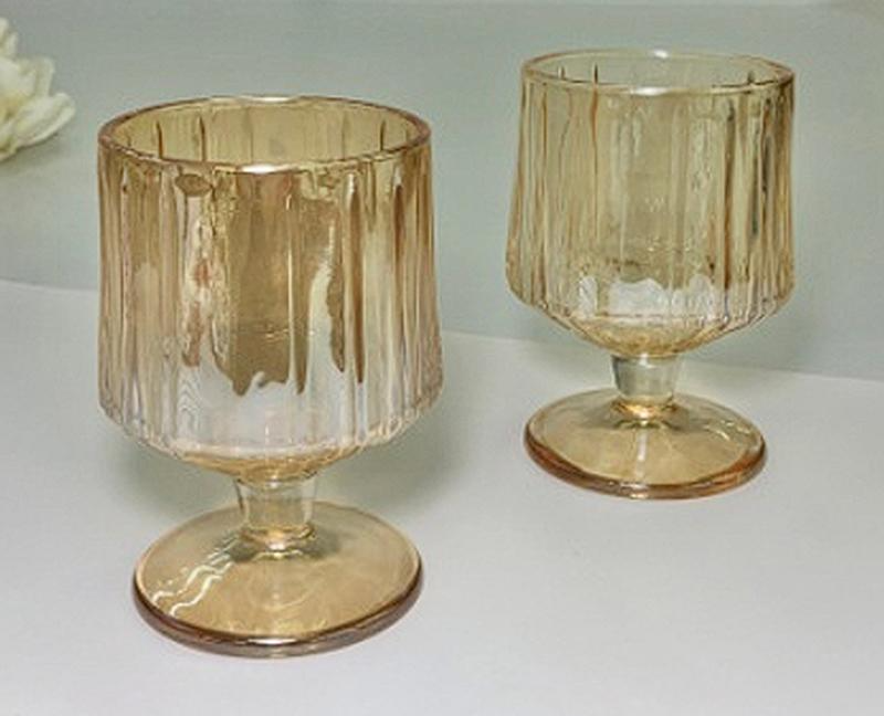 Набір гранених келихів Янтарний Дюк 6 шт. 220 мл (21-102-538) - фото 5