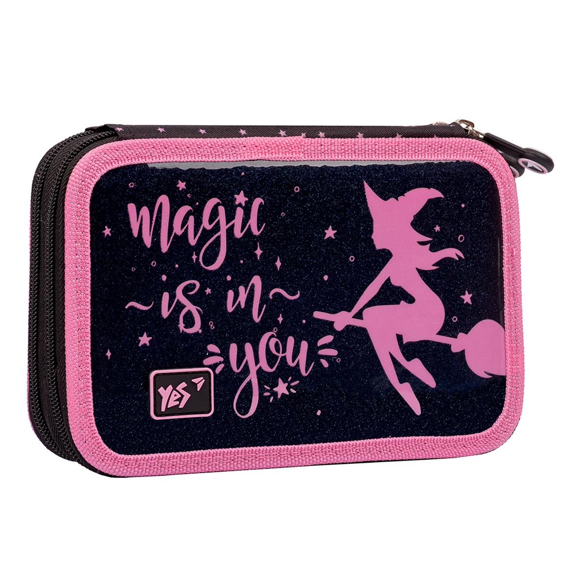 Пенал твердый YES HP-01 Little Witch двойной Черный (533090)