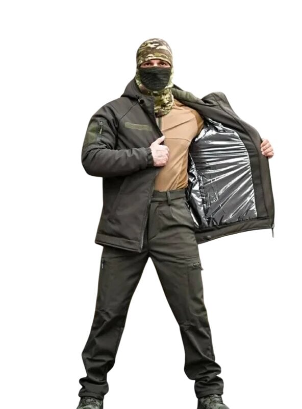 Тактический костюм мужской зимний GF GEN V Omni-Heat Slimtex Softshell 3XL Олива (P3236338335-3XL)