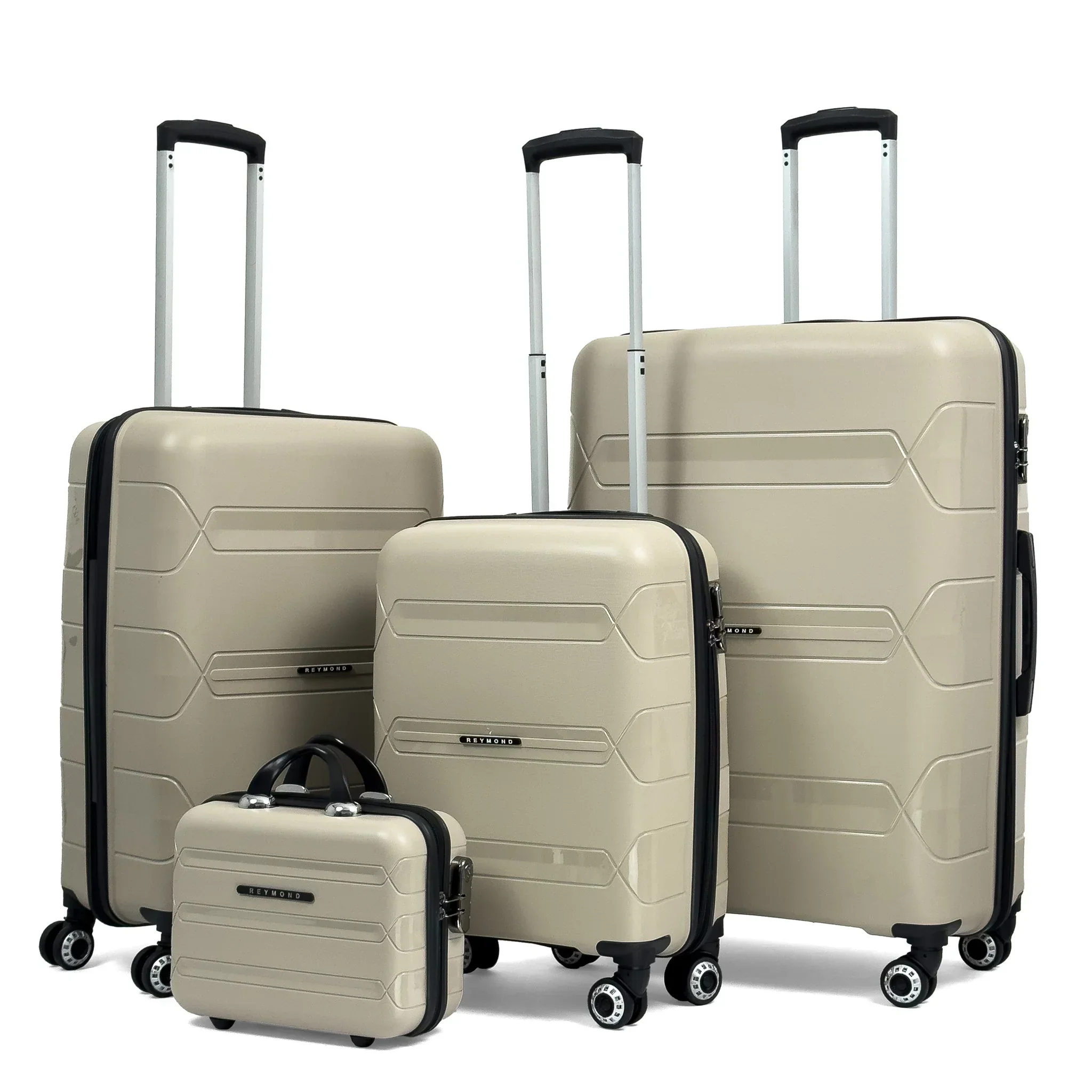 Чемодан Reymond PP004-М полипропилен с расширением на 4-х двойных колесах М 70/10 л - фото 3