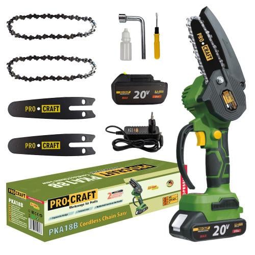 Аккумуляторная мини пила ProCraft PKA18B NEW + АКБ зарядное 2 шины 2 цепи