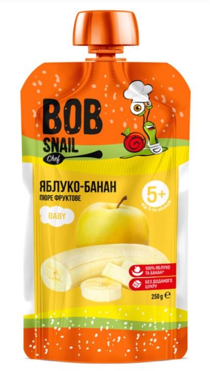 Дитяче пюре фруктове Bob Snail Яблуко-Банан від 5 місяців 250 г (2807586363)