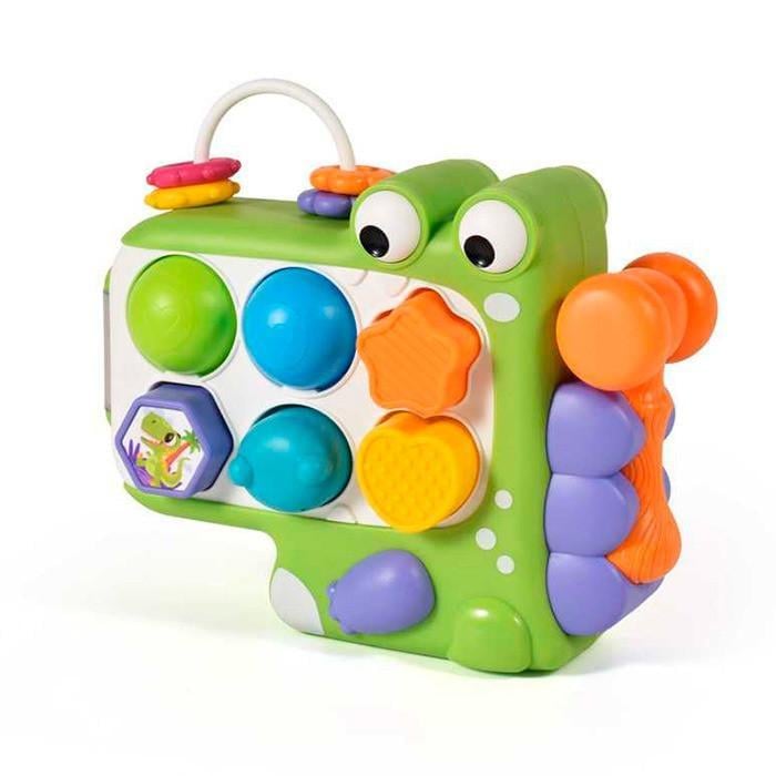 Сортер Динозавр QX-91210E 6 шт. фігури/4 шт. брязкальце/2 шт. кульки/молоточок (RLT33950)