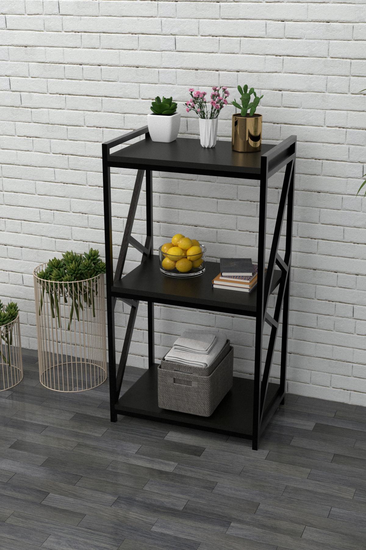 Этажерка в стиле лофт EcoLoft Гардения DSP-1063 Черный (27387284)