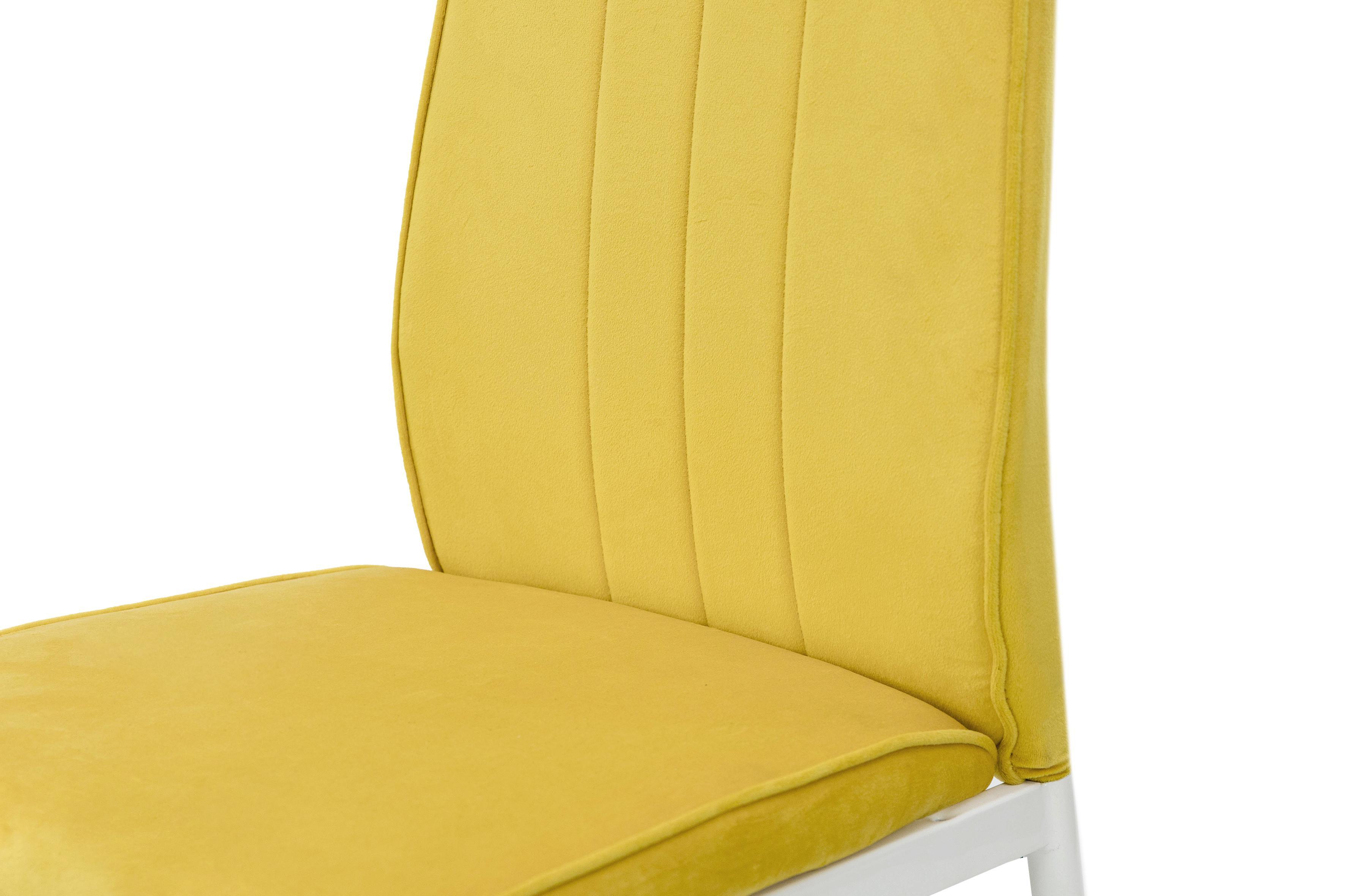 Стул для кухни и гостиной ГРЕЙС Рич 410х970х400 мм Белый/Желтый (GAА0056772) - фото 3