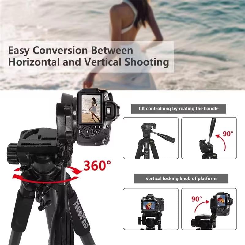 Штатив для фото и видео NeePho NP-8850 алюминиевый 175 см (777658) - фото 7 Штатив для фото и видео NeePho NP-8850 алюминиевый 175 см (777658) - фото 7