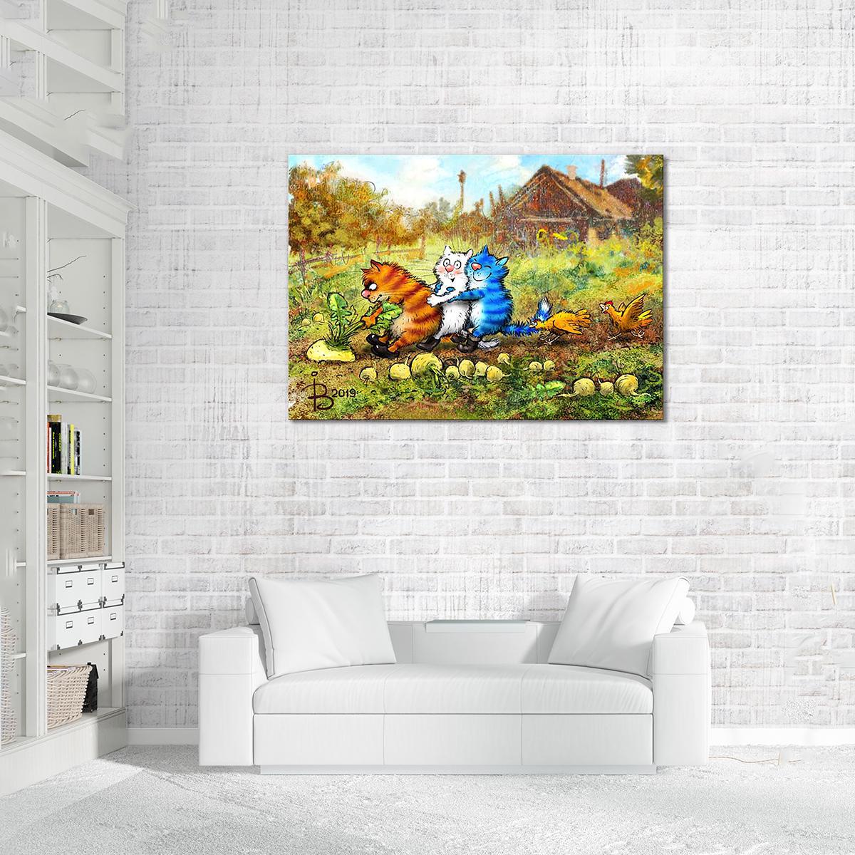 Модульная картина Тянем потянем 1 модуль 80x120 см