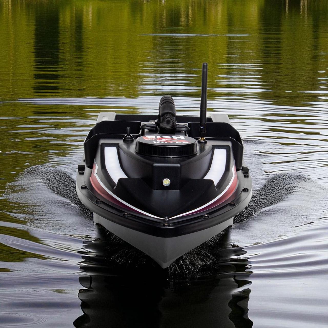 Човник короповий для завезення підгодовування Fish Killer Hunter з GPS на 100 пікселів 4 бункери автопілот до 2 кг до 500 м (2667664521) - фото 3 Човник короповий для завезення підгодовування Fish Killer Hunter з GPS на 100 пікселів 4 бункери автопілот до 2 кг до 500 м (2667664521) - фото 3