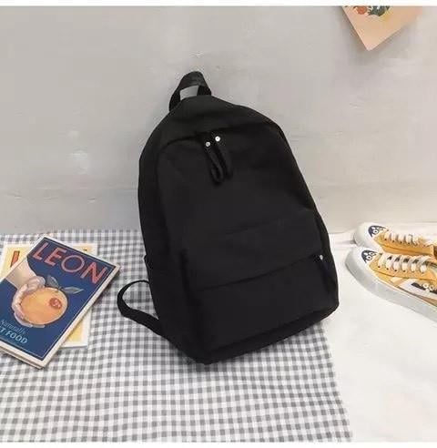 Рюкзак міський молодіжний із щільного зносостійкого полотна шкільний підлітковий Чорний