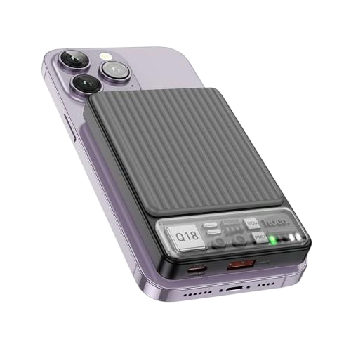 Мобільна батарея універсальна Hoco Q18 Tourer fully compatible with magnetic fast charging 10000mAh 22,5W Чорний