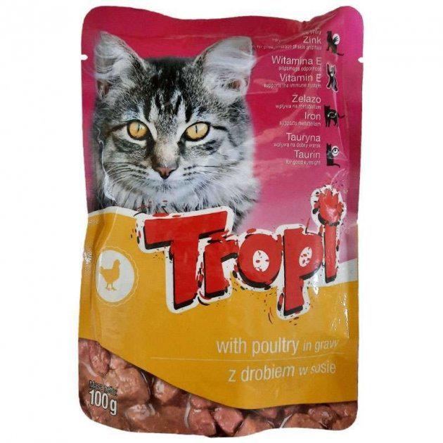 Пауч для котів TROPI з куркою 100 г (123345)