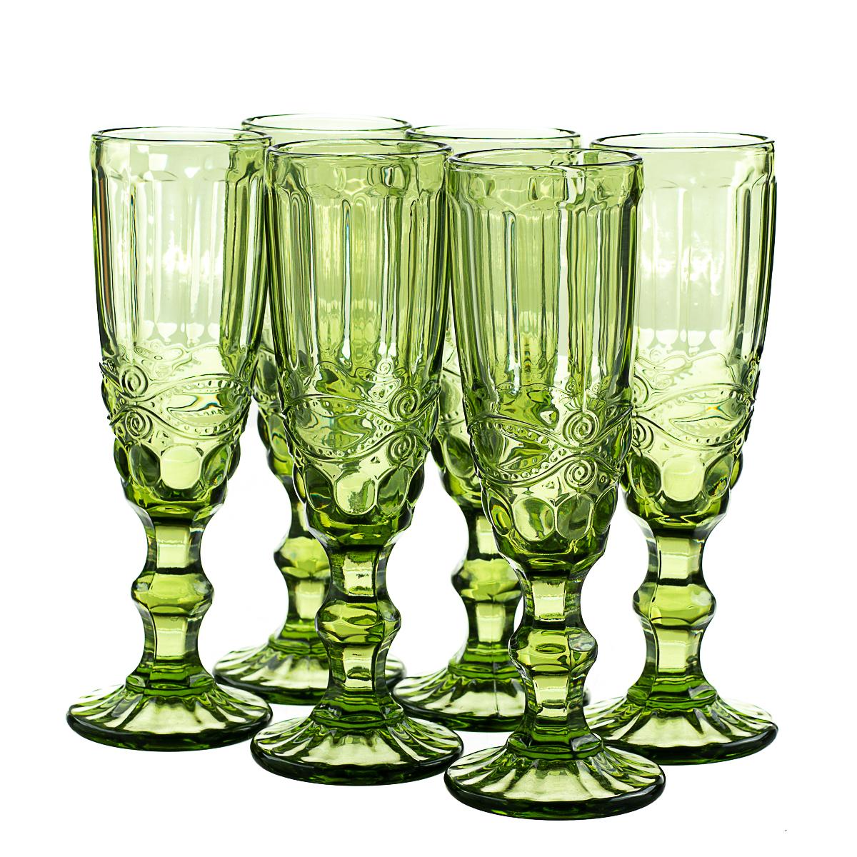 Комплект бокалів для шампанського Elisey Смарагд 6 шт. (8428-036) - фото 2 Комплект бокалів для шампанського Elisey Смарагд 6 шт. (8428-036) - фото 2