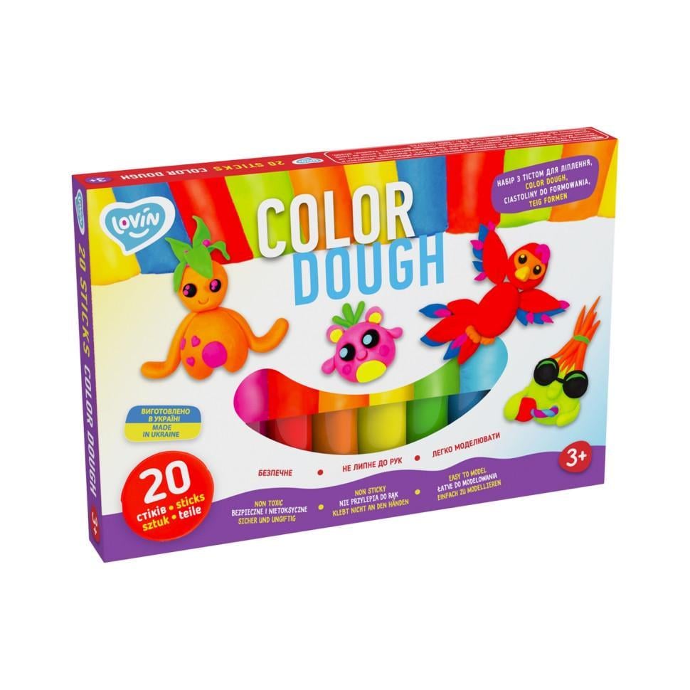 Набір для ліплення з тістом Lovin Color Dough 41204 20 стиків (RLT33372)