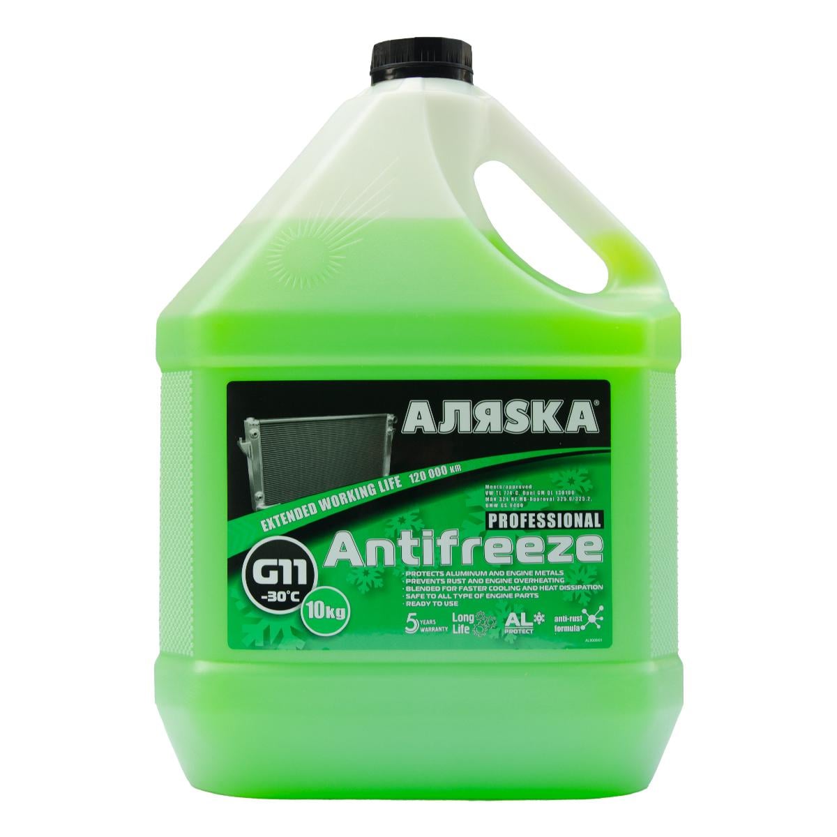 Антифриз Аляска G11 -30 °C 10 л Зеленый (156947)
