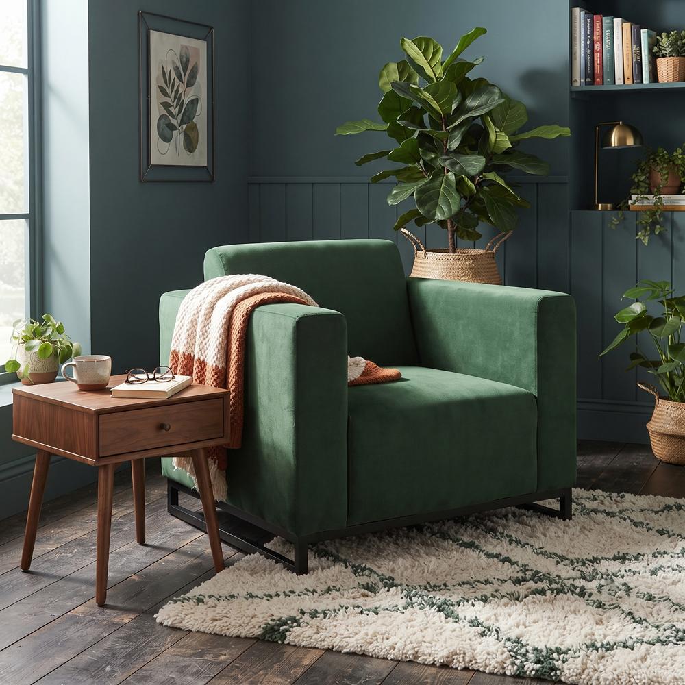 Диван Kansas Soft металевий каркас 90х75х88 см Green (rich_sofa_00339)