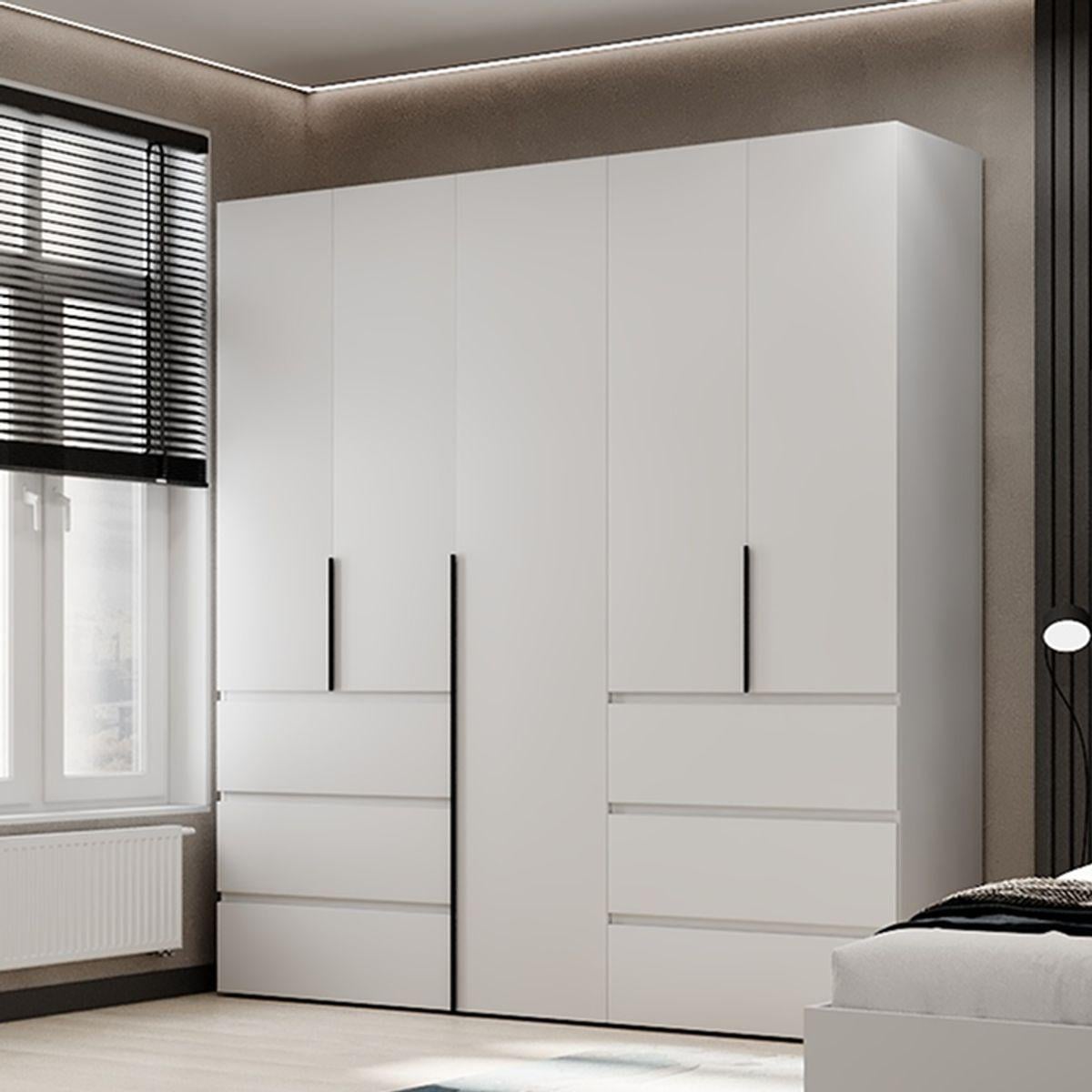 Шкаф распашный комбинированный №3 ART IN HEAD Light 2000x500x2200 мм Белый бриллиант (LTK031000000)