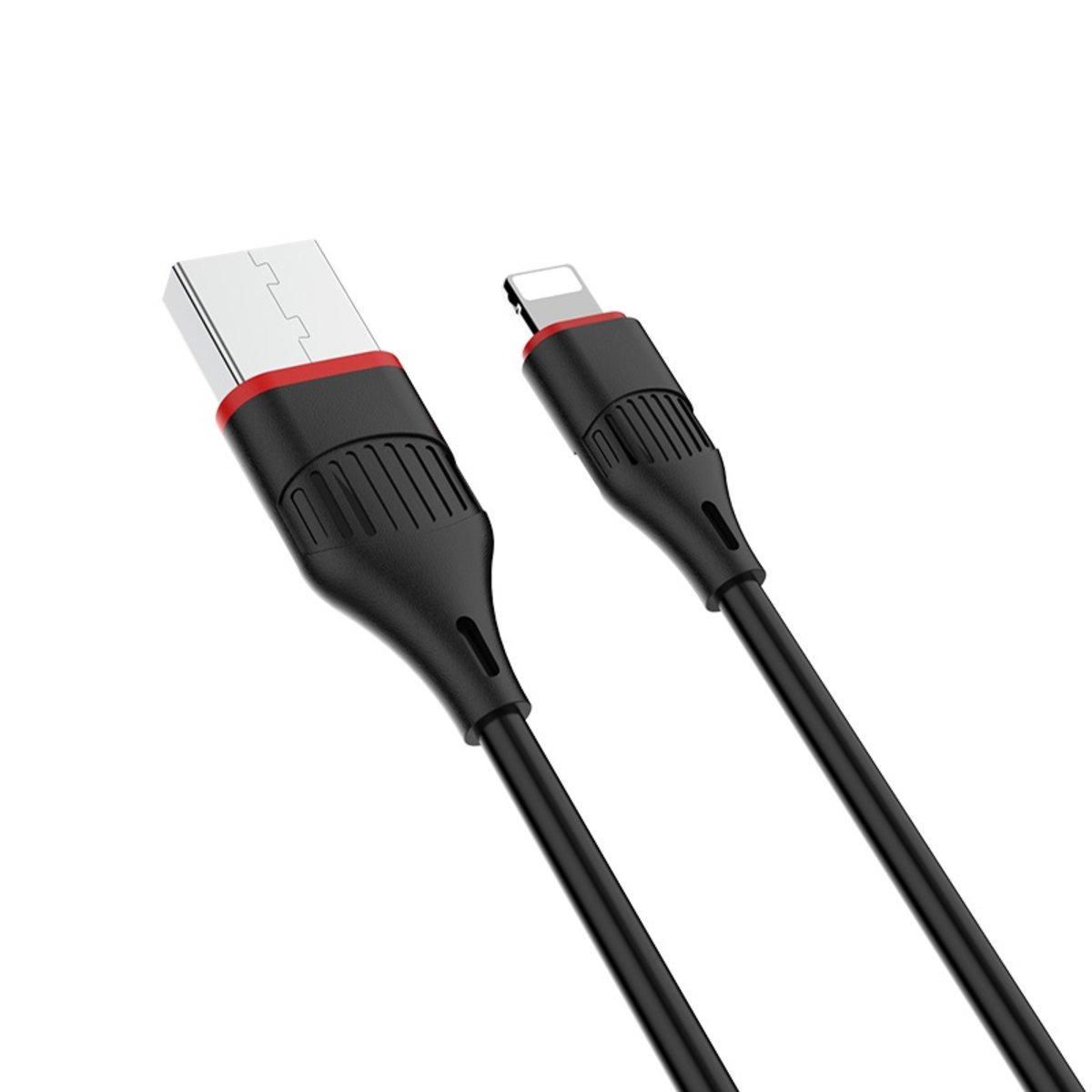 Кабель Borofone BX17 USB to Lightning 2A 1 м Black (BX17LB) Кабель Borofone BX17 USB to Lightning 2A 1 м Black (BX17LB)