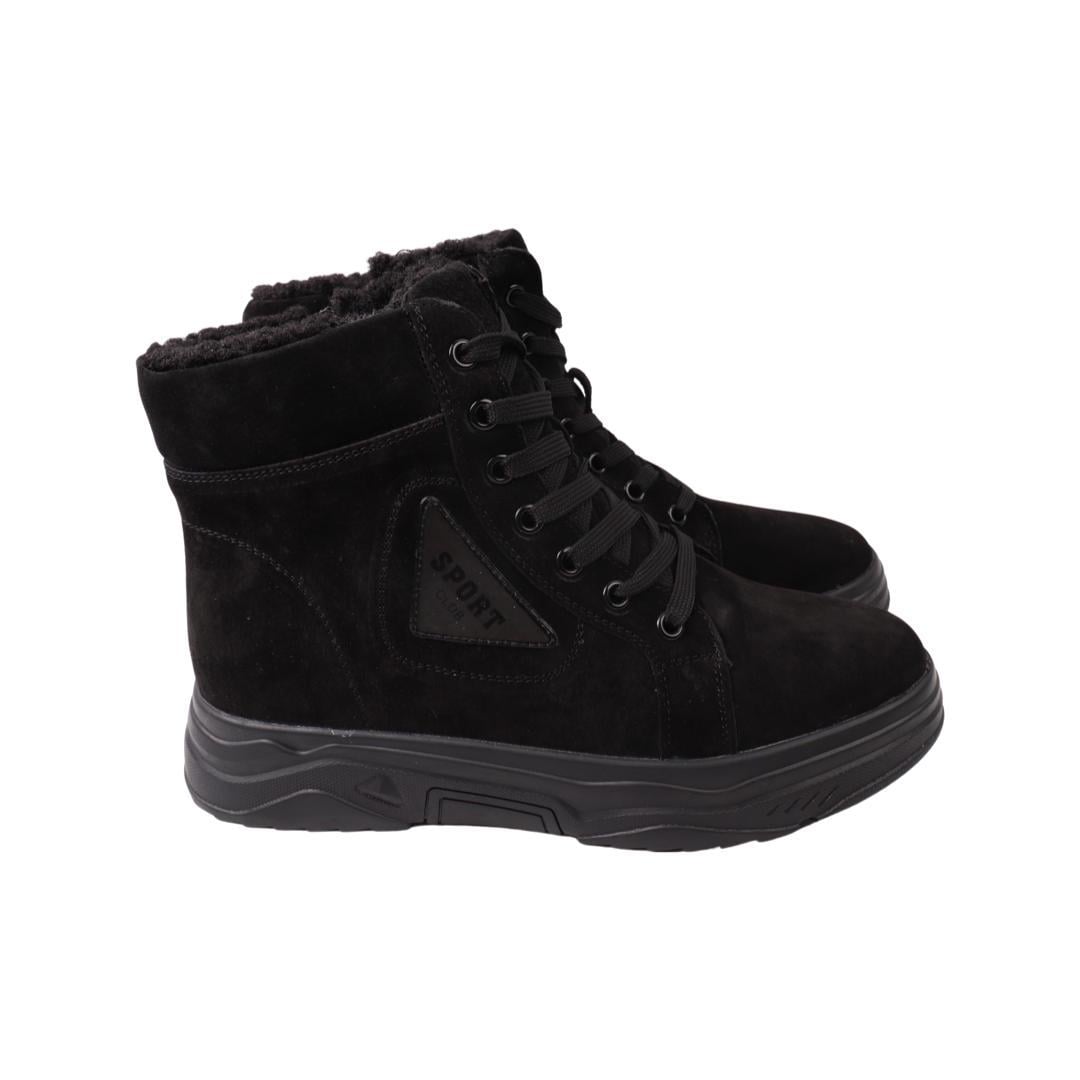 Ботинки женские Vikonty из нубука р. 40 Черный (324-22ZHC)