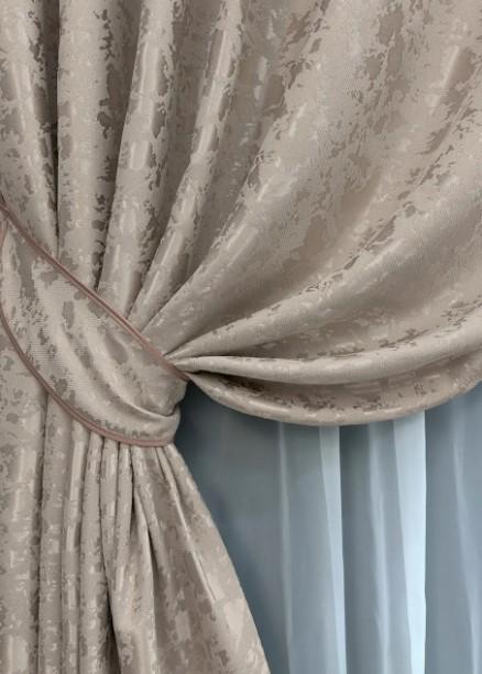 Тканина для штор Pavliani VO льон Сіро-бежевий (1717ш) - фото 7