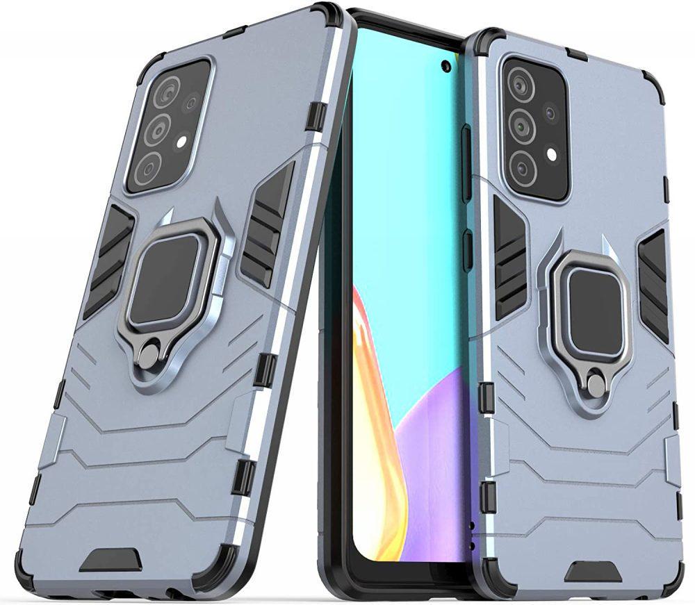 Противоударный чехол Samsung Galaxy A72 A725 (подставка кольцо) Graphite (21811-40)