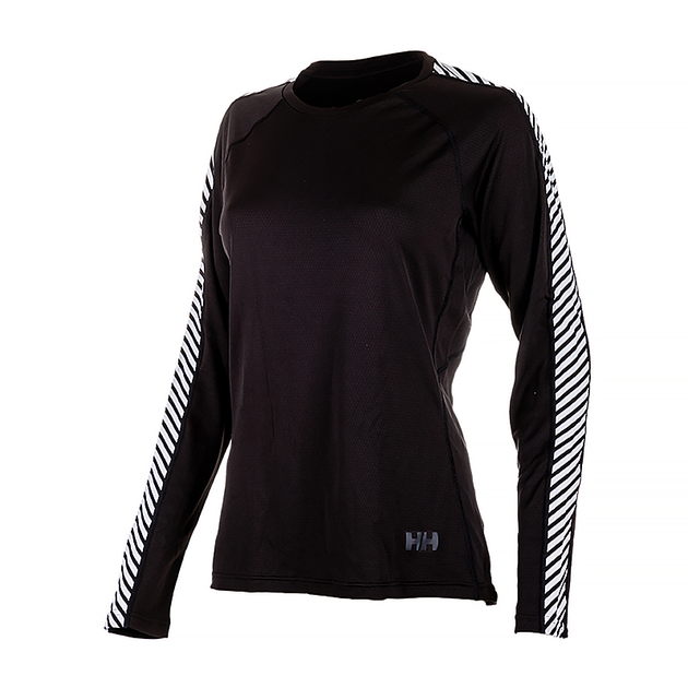 Термокофта жіноча Helly Hansen LIFA ACTIVE STRIPE CREW M Чорний (7d49413-990 M) - фото 1