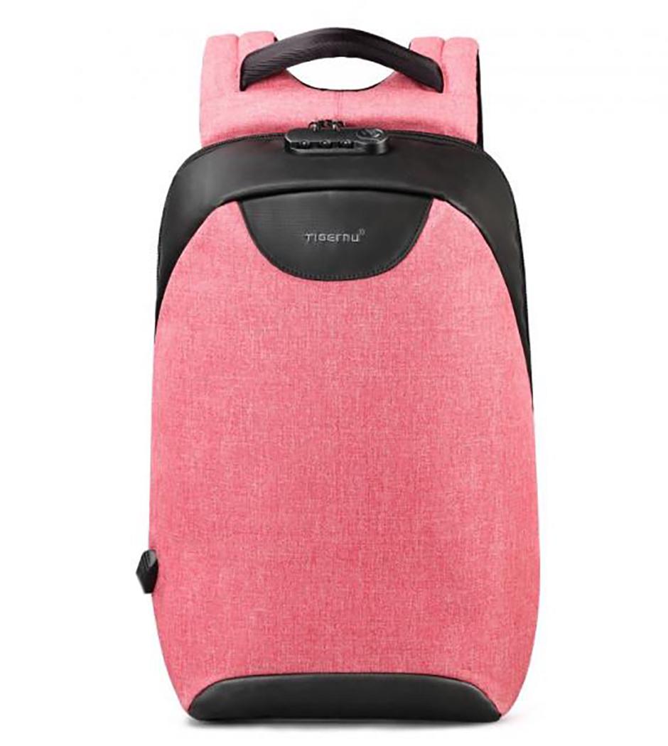 Городской рюкзак Tigernu T-B3611 Backpack SUN5385 с кодовым замком Розовый