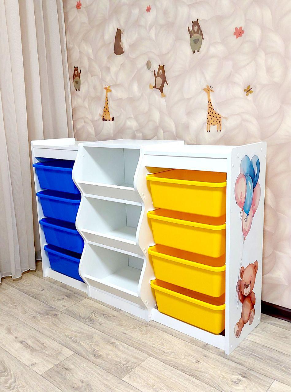 Органайзер для детских игрушек 2в1 с контейнерами и полками - фото 4 Органайзер для детских игрушек 2в1 с контейнерами и полками - фото 4