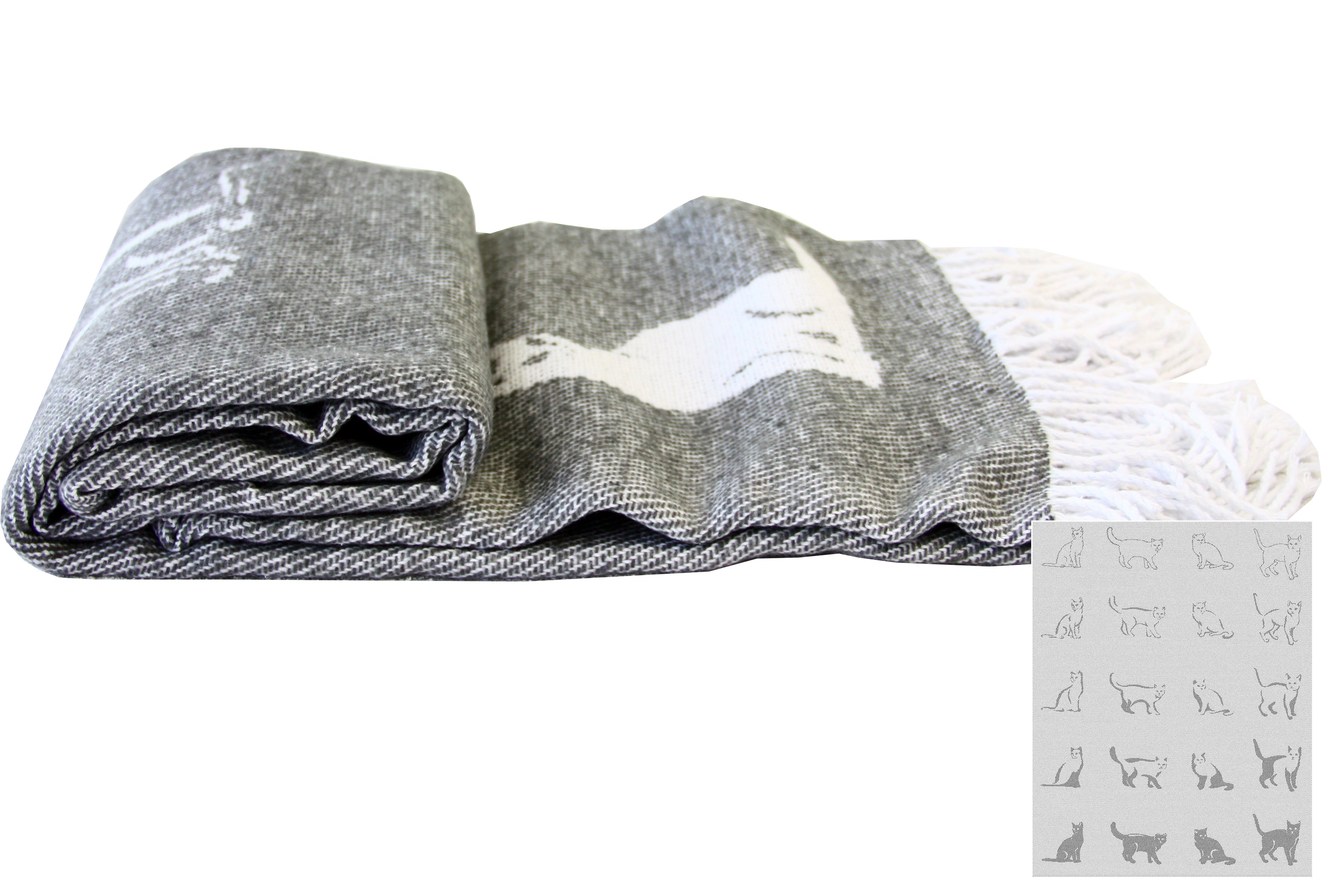 Плед LightHouse Cats 140х200 Серый (2200000552099)