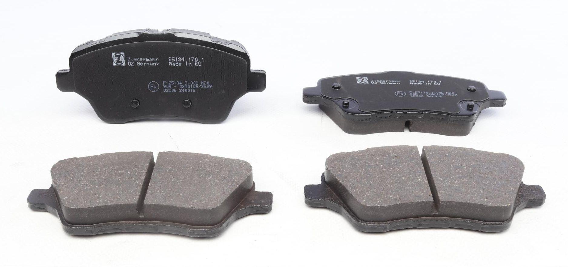 Колодки тормозные передние ZIMMERMANN Ford Fiesta/B-Max 12-TRW (25134.170.1 ZIMMERMANN) Колодки тормозные передние ZIMMERMANN Ford Fiesta/B-Max 12-TRW (25134.170.1 ZIMMERMANN)