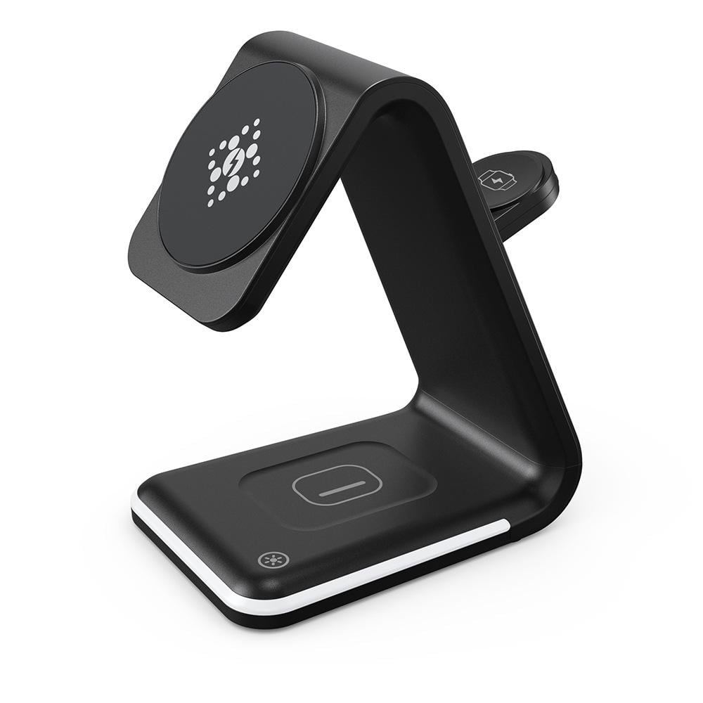 Беспроводная зарядка QC 3,0 для iWatch/AirPods 15 Вт Черный (WCS3B)