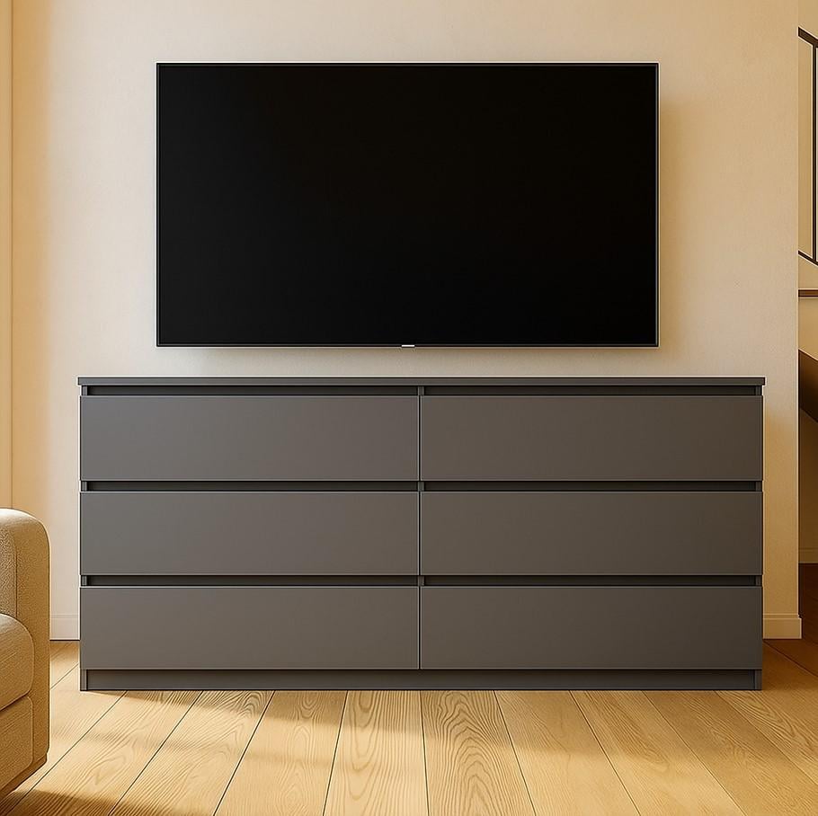 Комод Мастер Форм Брайт 1500х376х730 мм Антрацитовий (20069) Комод Мастер Форм Брайт 1500х376х730 мм Антрацитовий (20069)