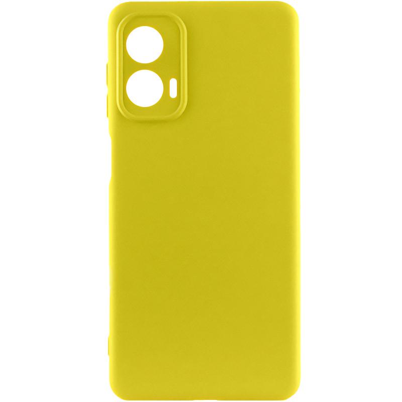 Противоударный чехол Silicone Cover Lakshmi Full Camera (AA) для Motorola Moto G24 желтый
