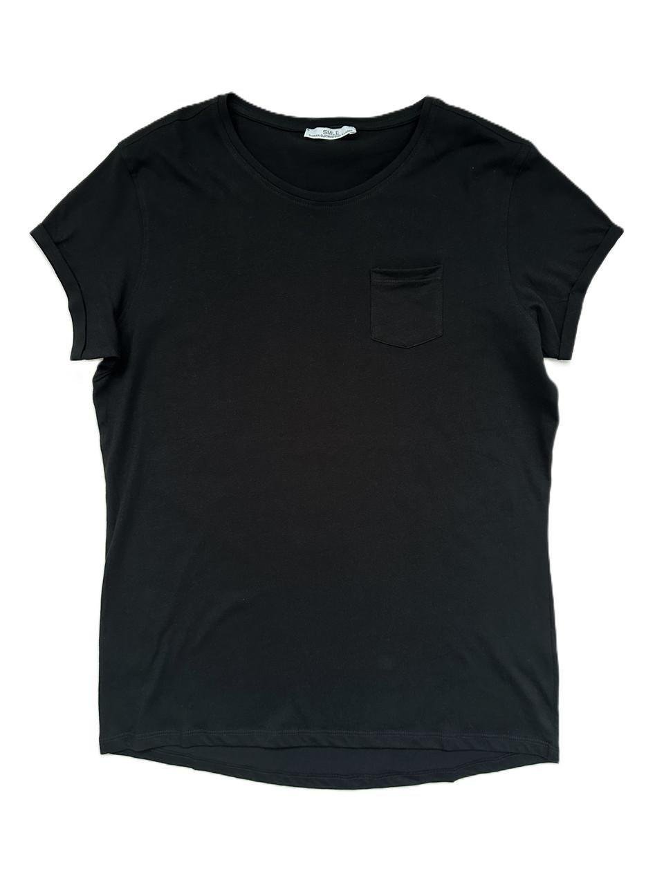 Футболка базова однотонна Smile SSTS-2104-2 з кишенькою L Чорний (2618377475)