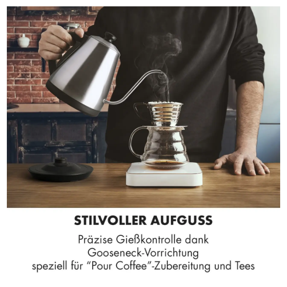 Електрочайник KLARSTEIN Garcon з регулюванням температури 2000 Вт 1 л (10032533) - фото 8